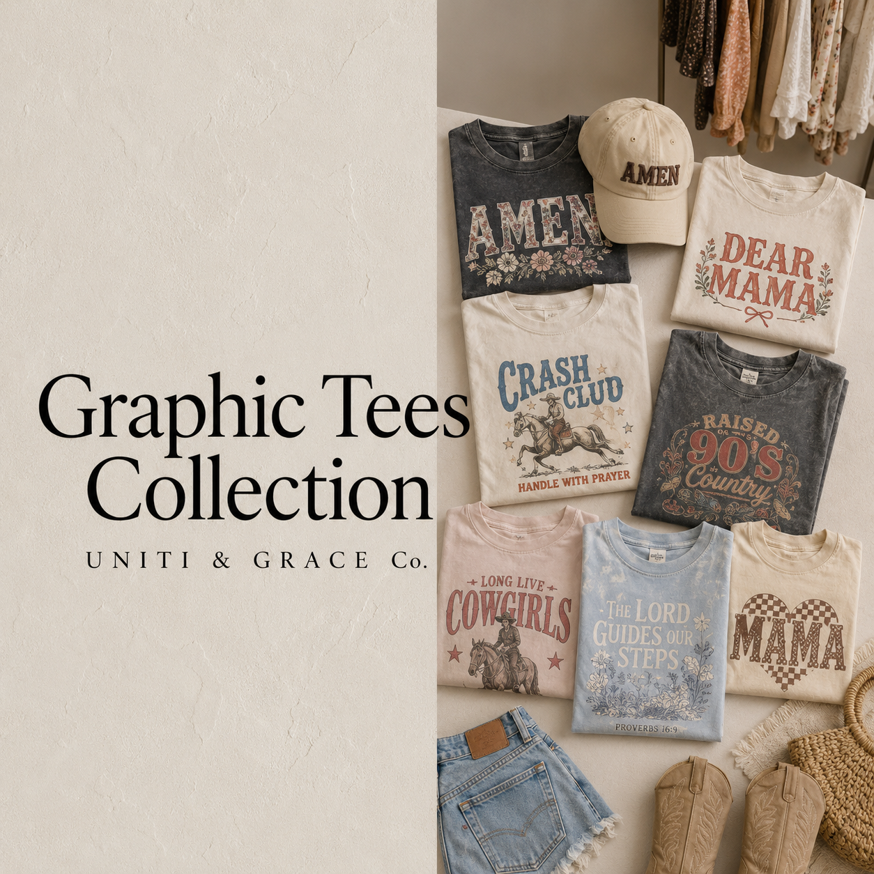 UNITI & GRACE Graphic Tee's Collection
