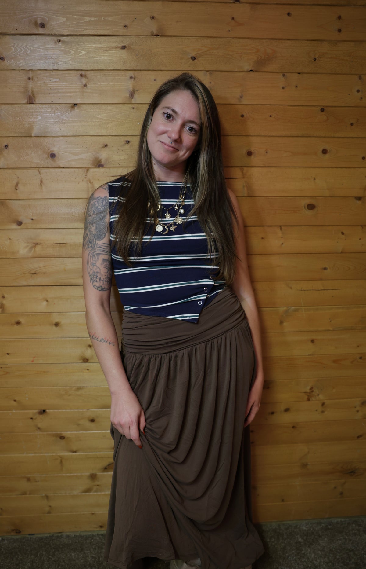 Striped Asymmetric Tank