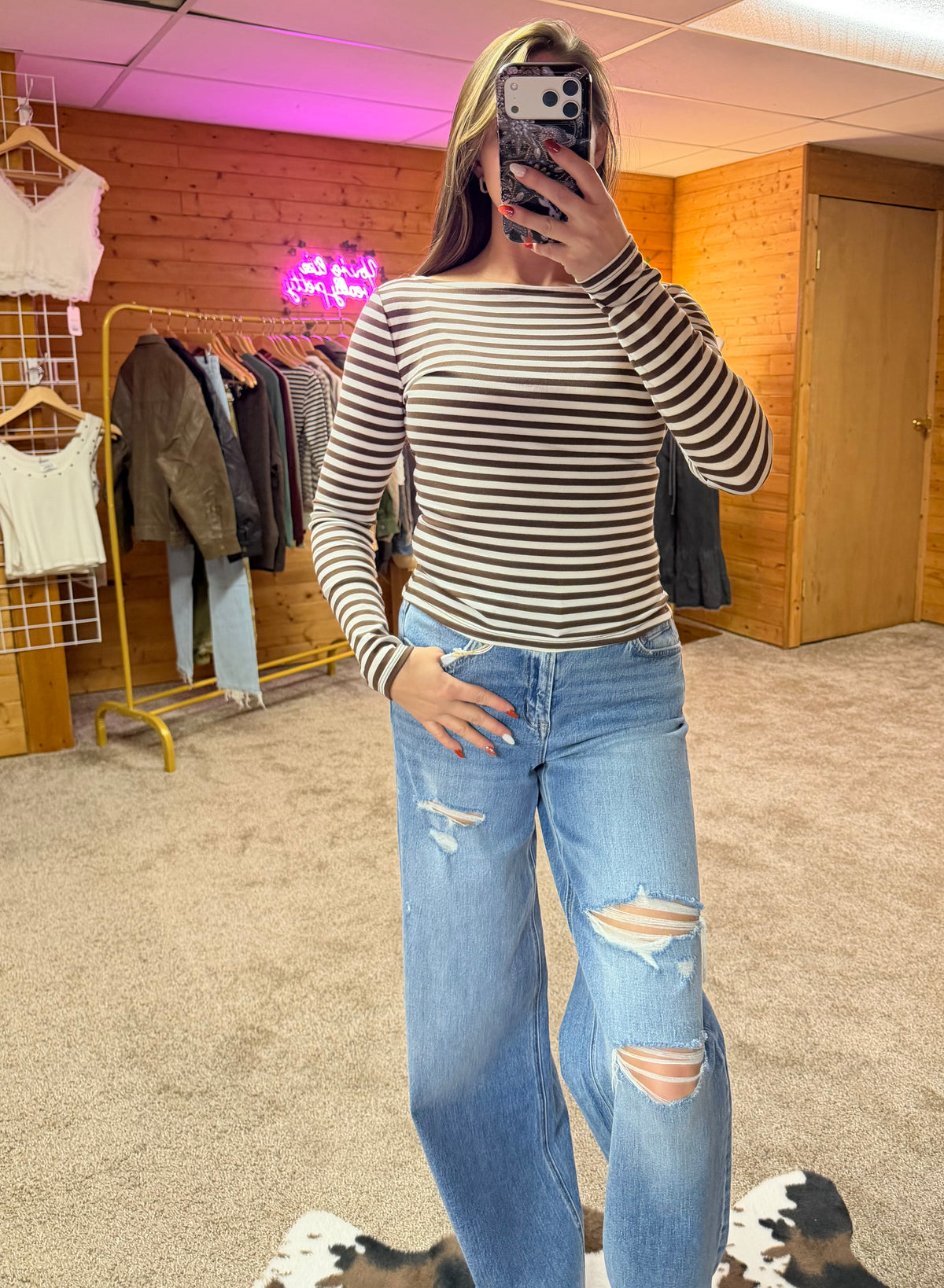 Stripe Knit Top