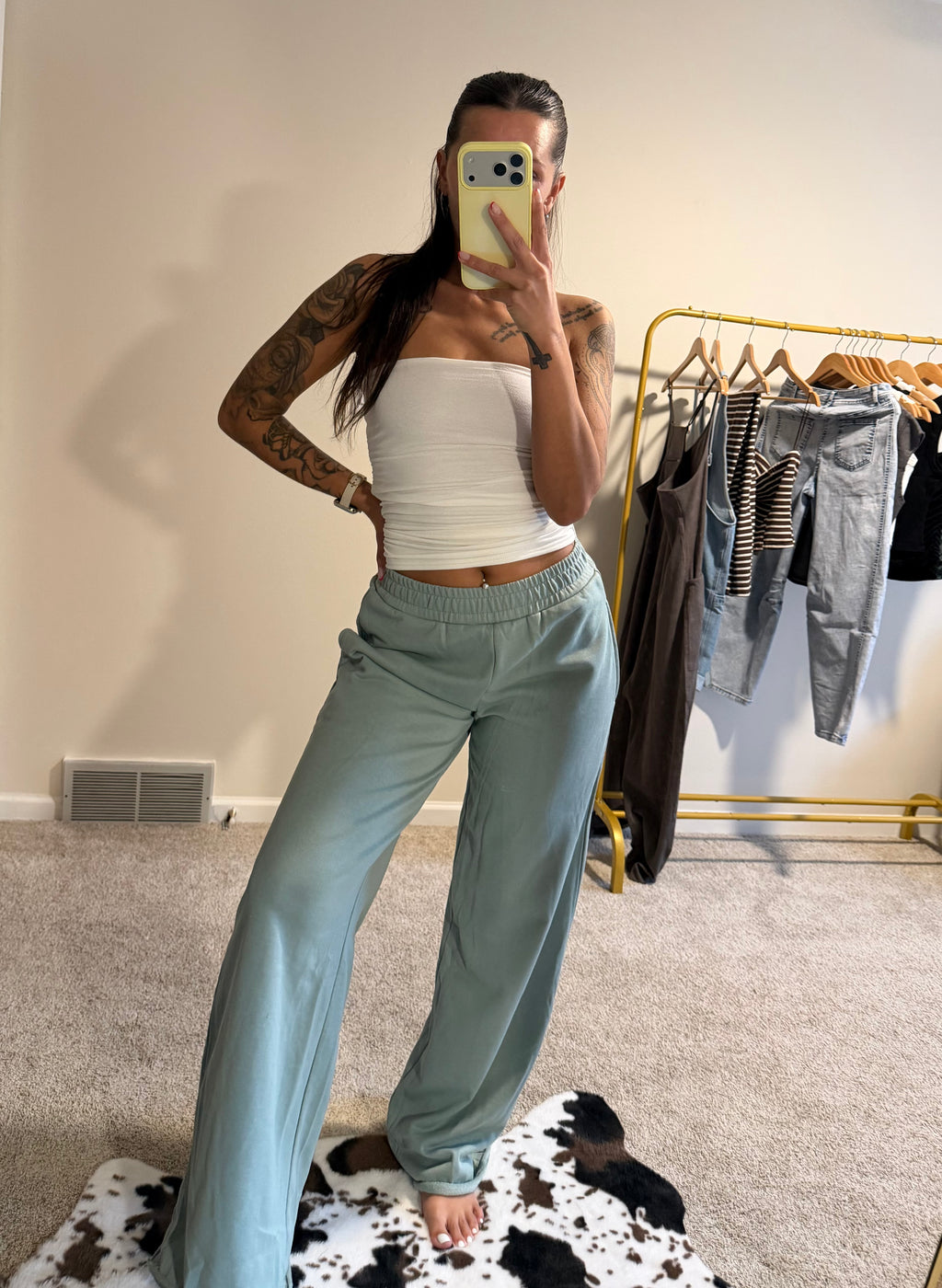 The Vanessa Wide-Leg Cotton Sweatpants