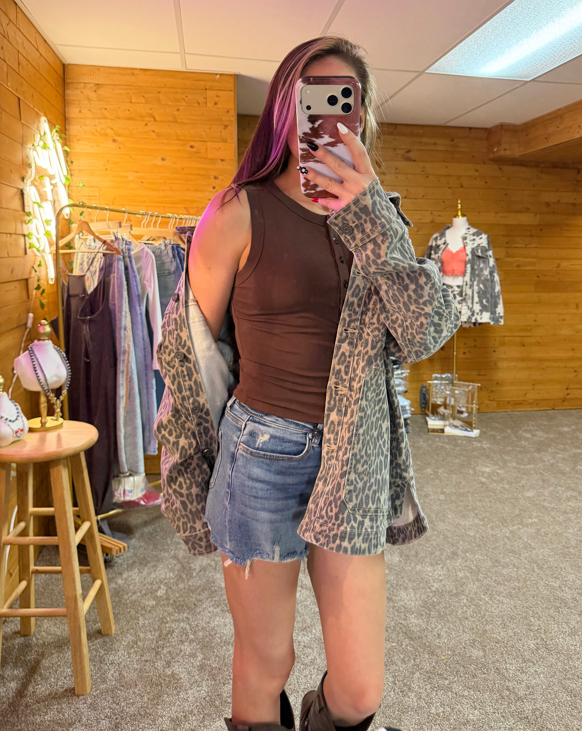 Cheetah Print Oversized Shacket