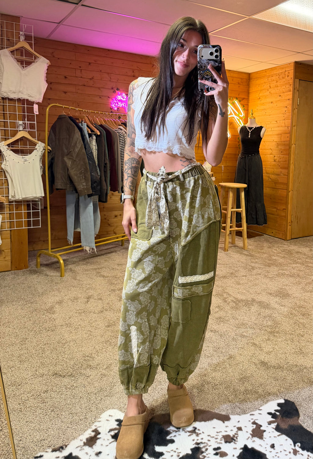 Printed French Terry Jogger