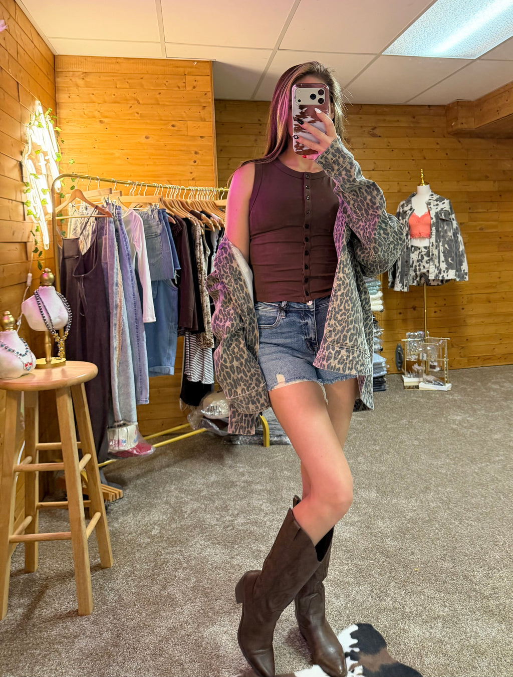 Cheetah Print Oversized Shacket