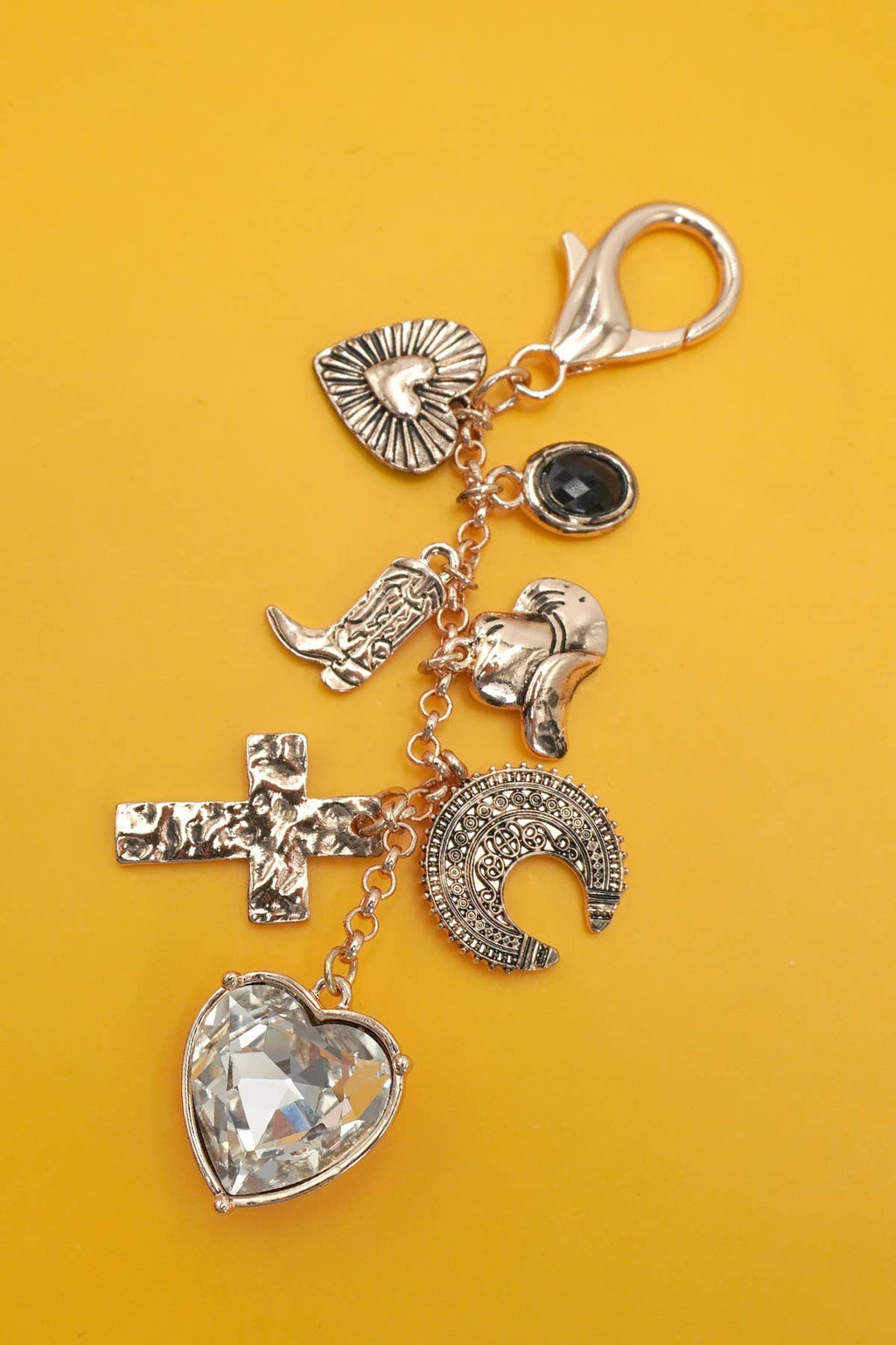 Western Pearlized Cross Bag Charm