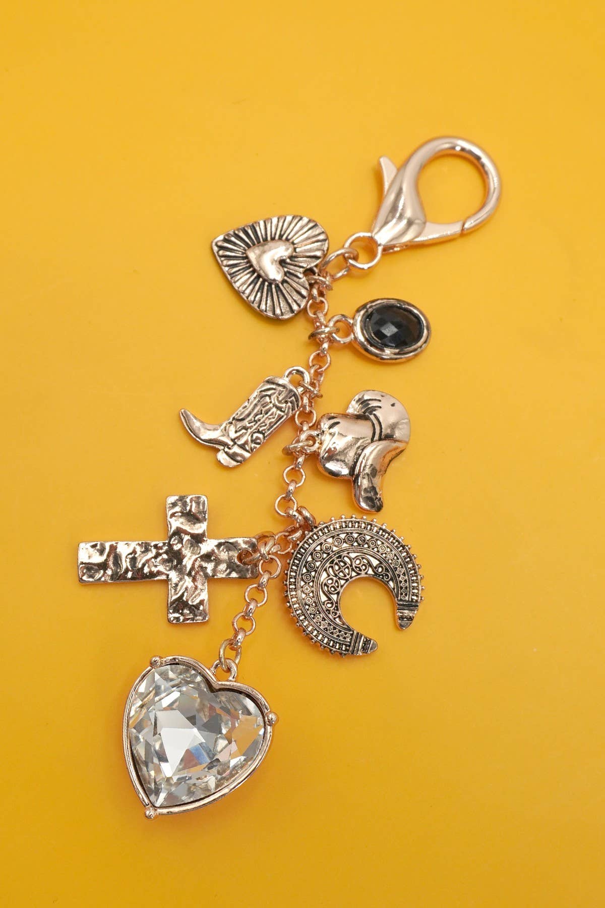 Western Pearlized Cross Bag Charm
