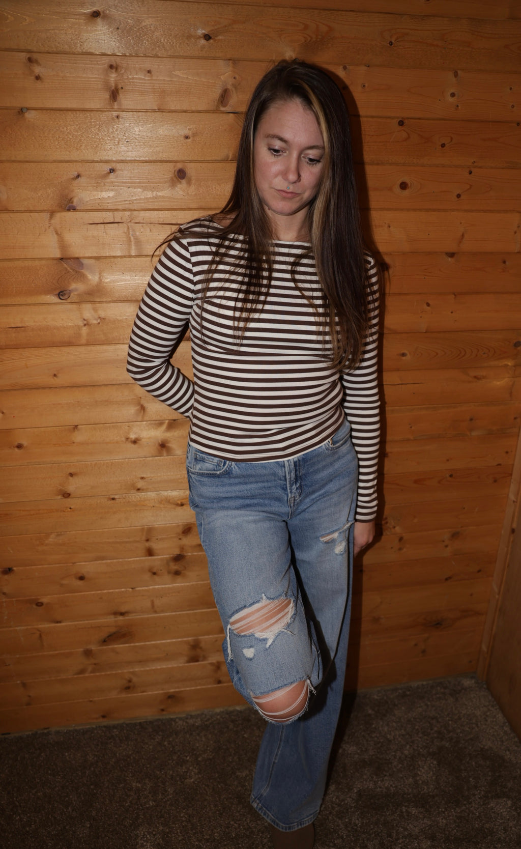 Stripe Knit Top