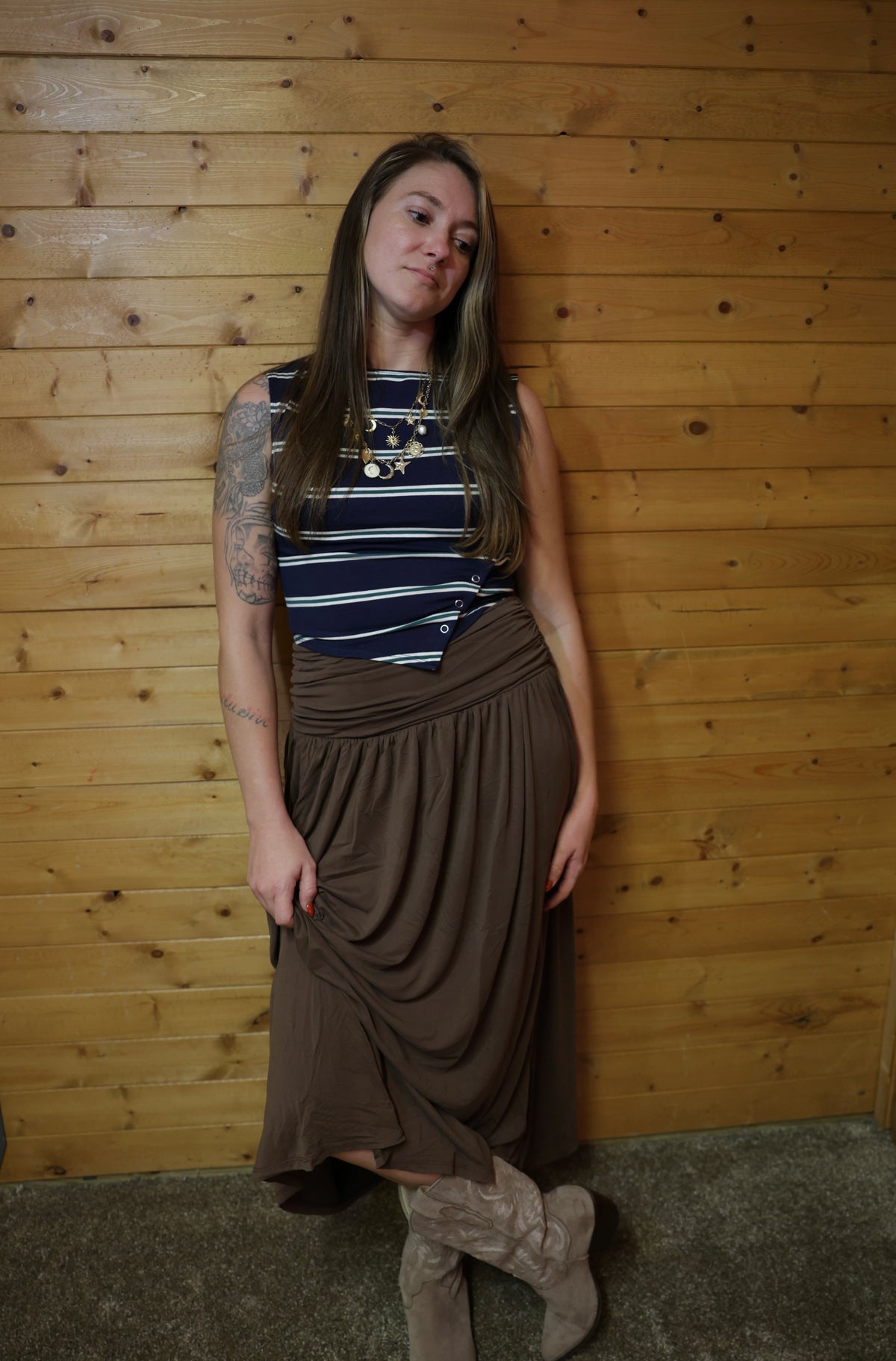 Striped Asymmetric Tank