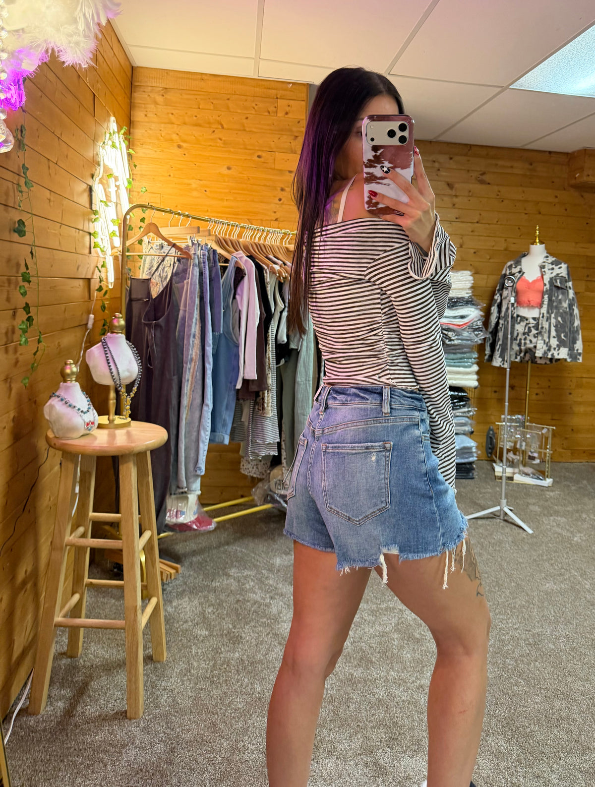 Asymmetrical Stripe Knit Top