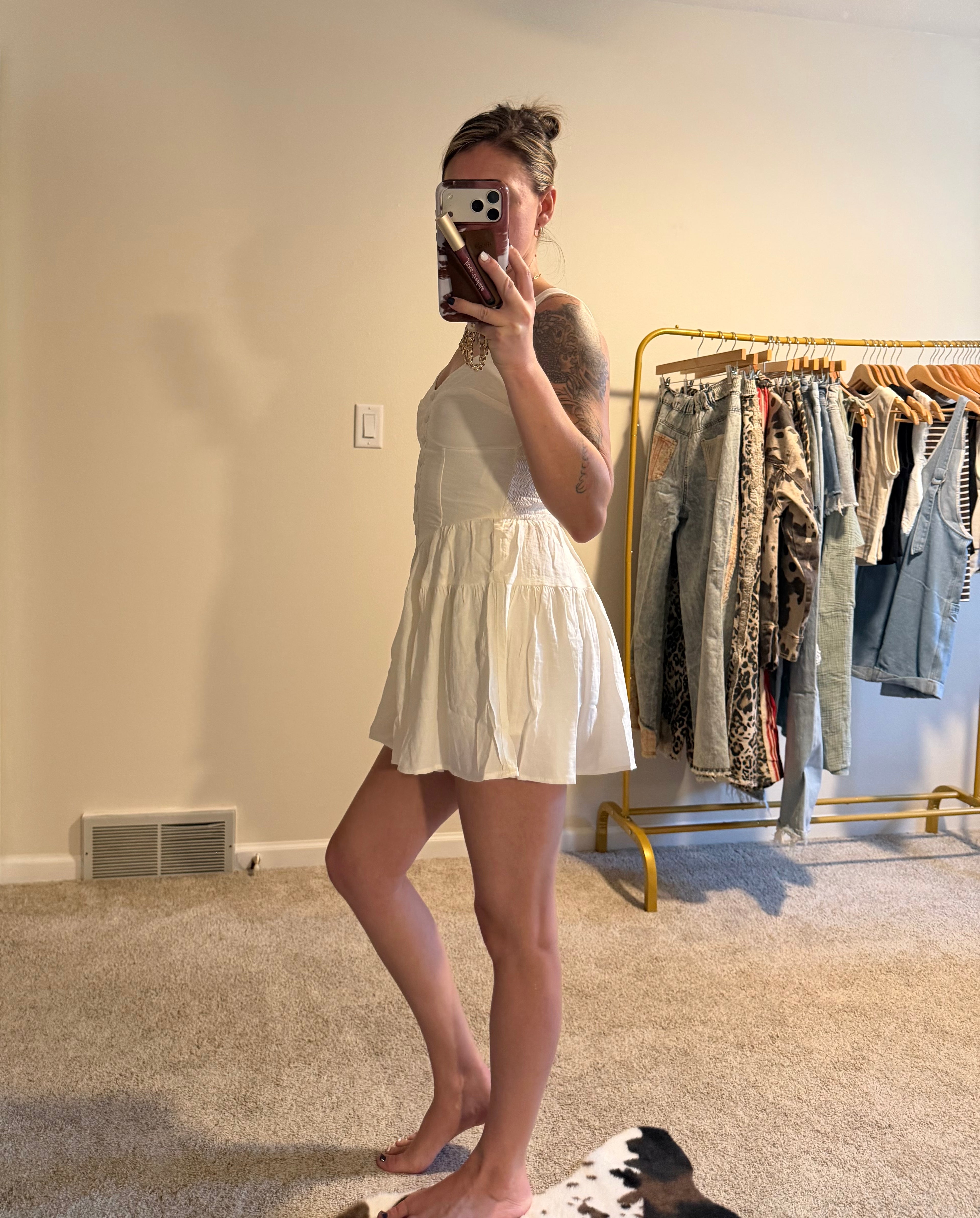 Sweetheart Button Down Romper