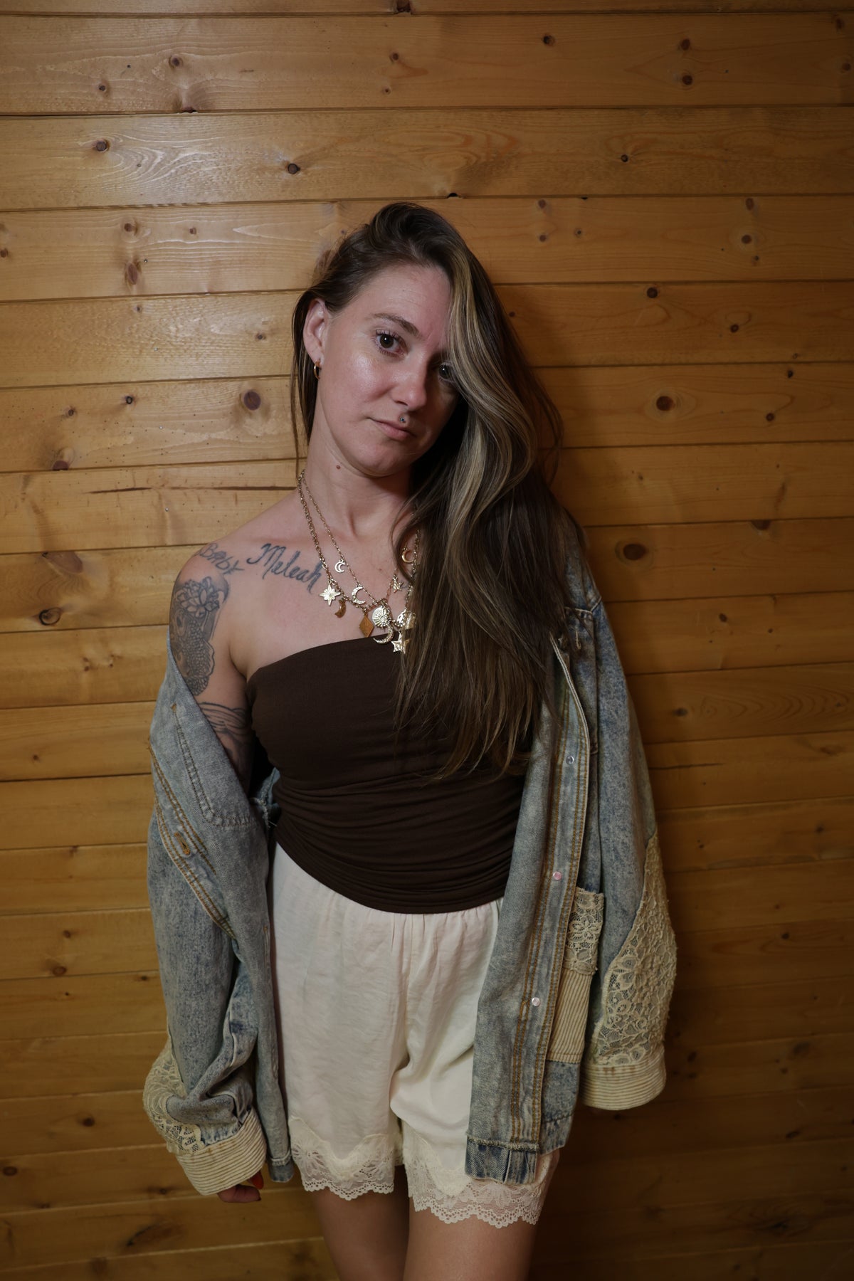 Oversized Vintage-Inspired Patchwork Corduroy Jacket
