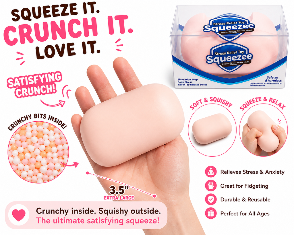 Pink Crunchy Soap Squeeze Ball