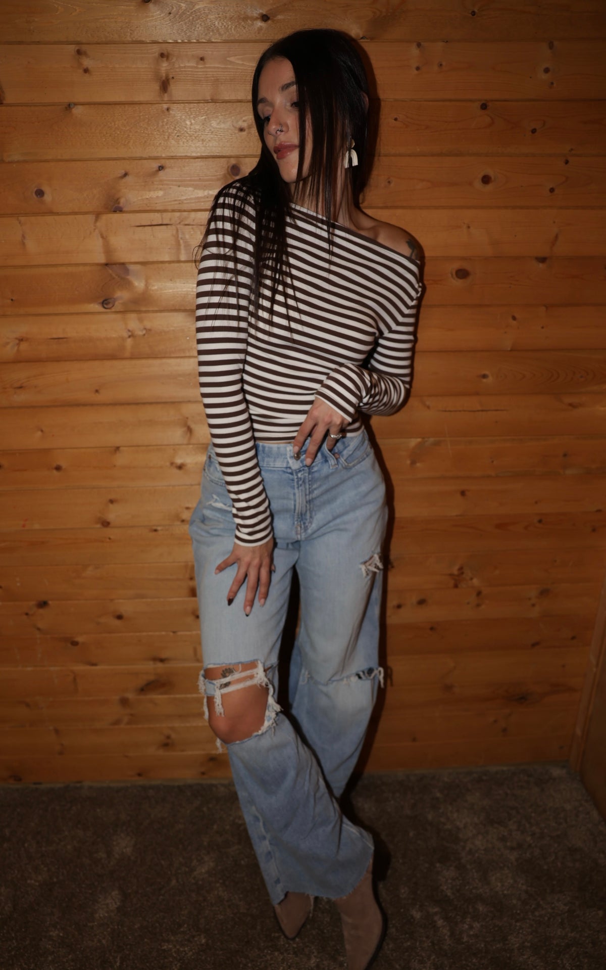 Stripe Knit Top