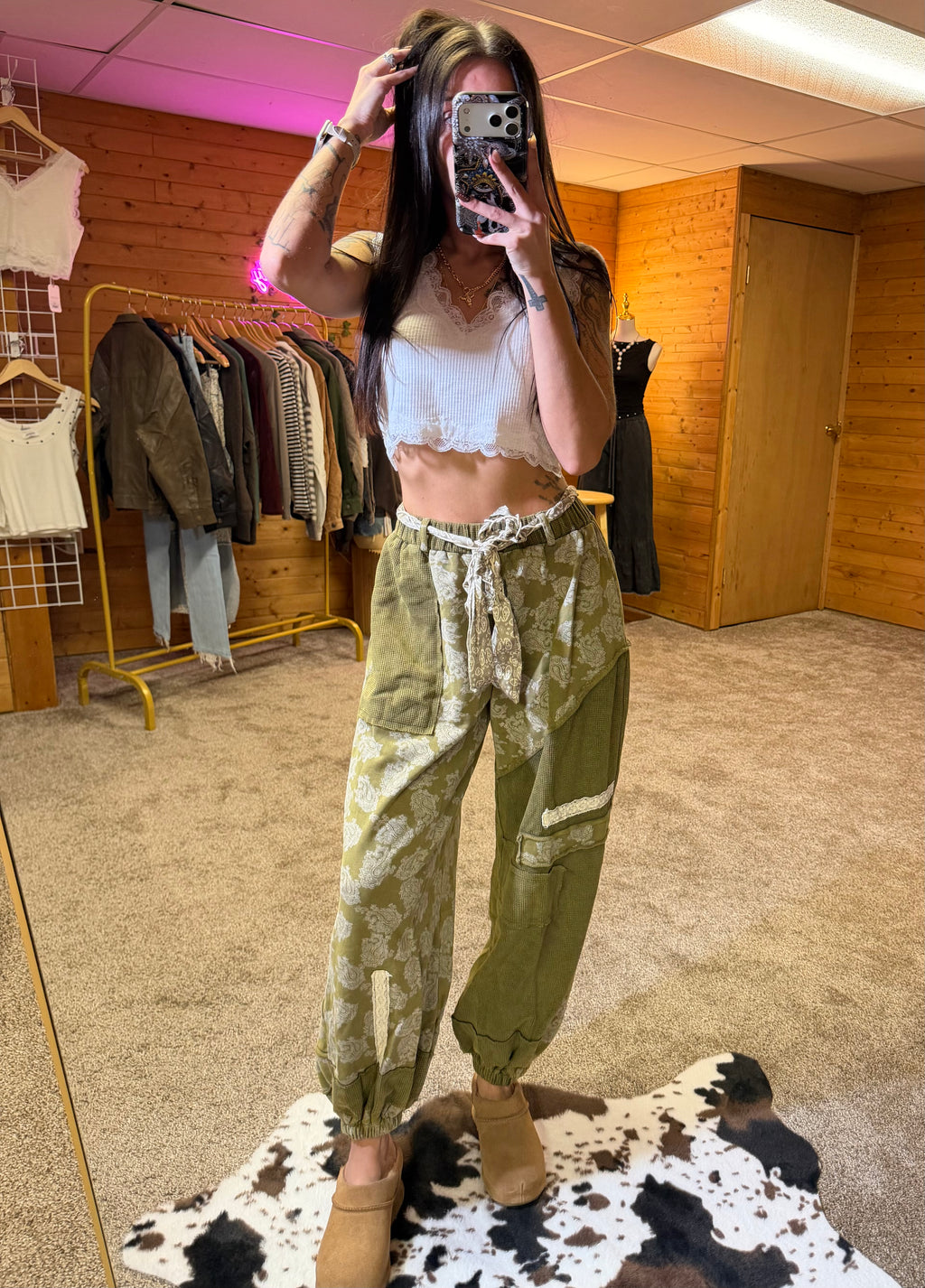 Printed French Terry Jogger
