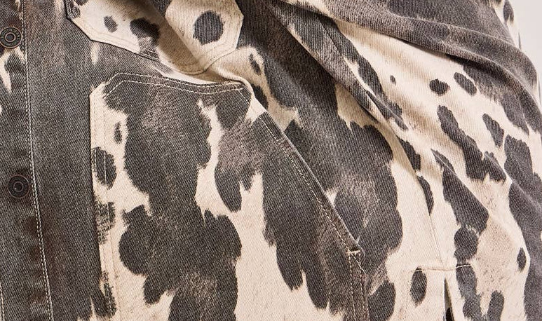 Hidden Jeans Cow Print Oversized Shacket