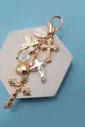 Western Pearlized Cross Bag Charm