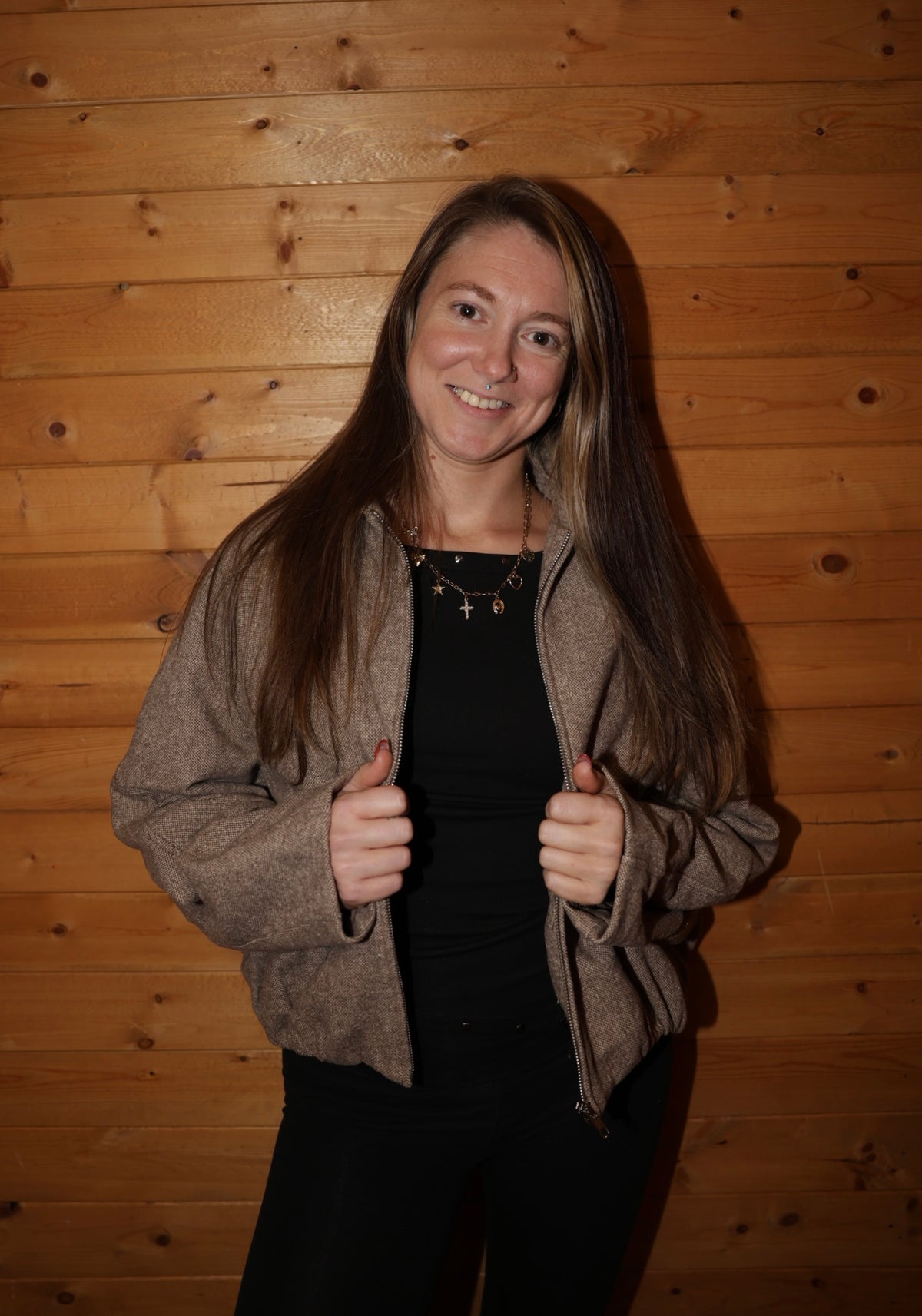 Cropped Balloon Hem Jacket