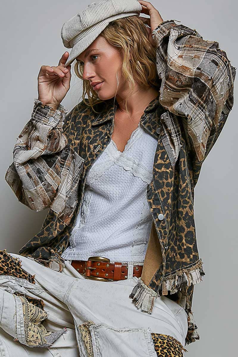Leopard Fringe Shacket