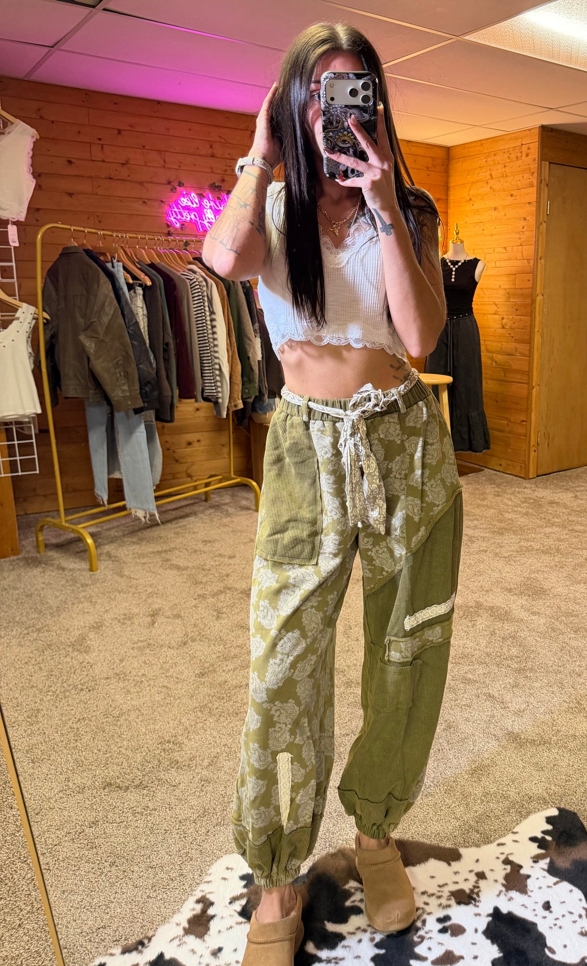 Printed French Terry Jogger