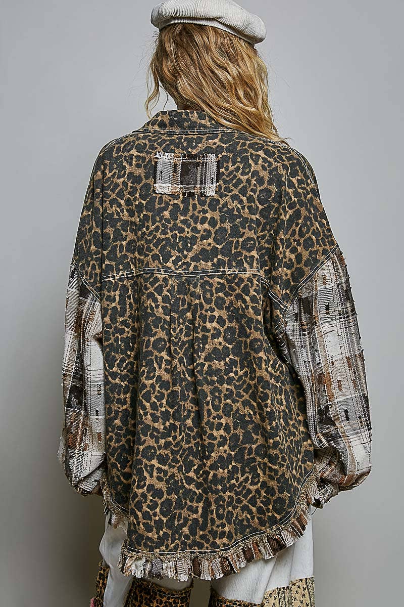 Leopard Fringe Shacket