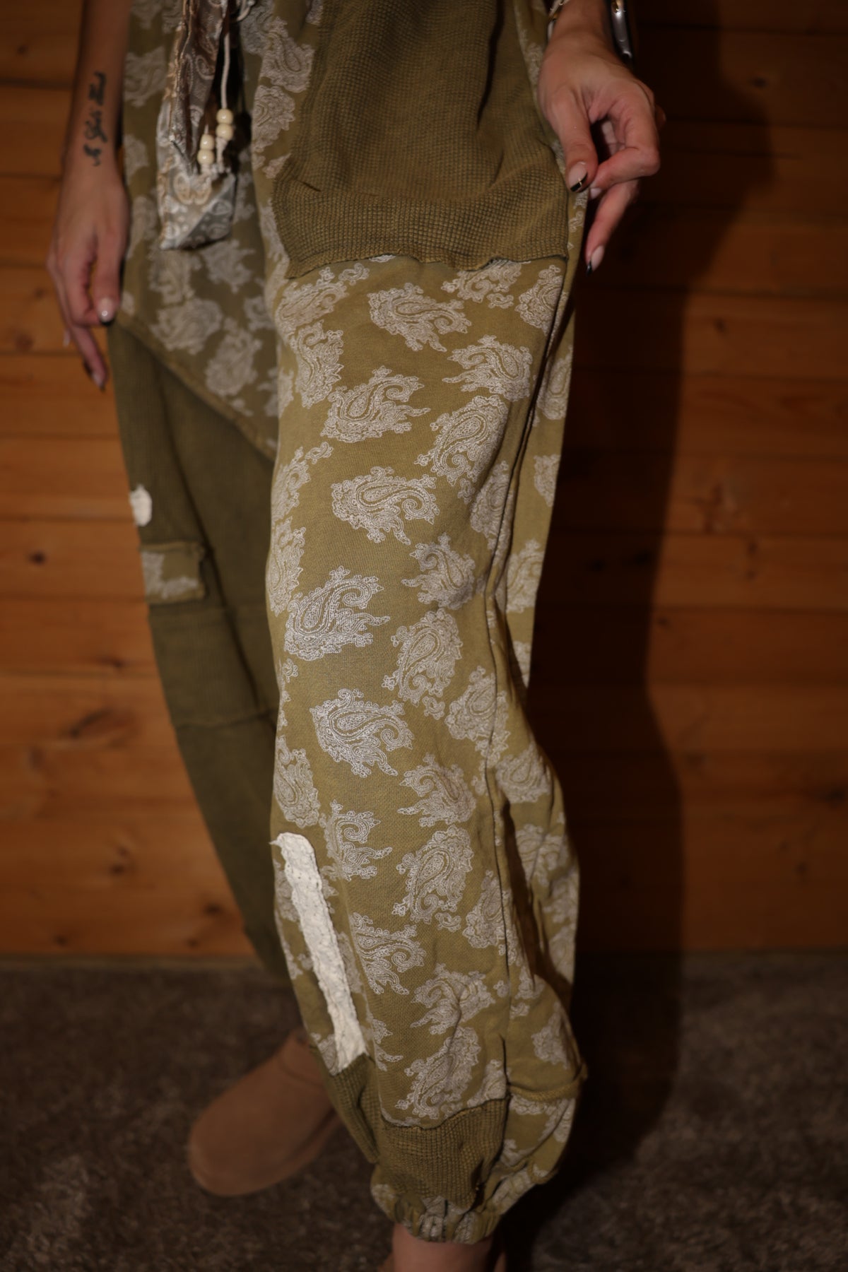 Printed French Terry Jogger