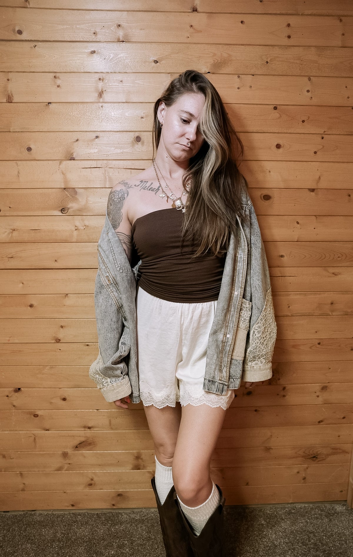Oversized Vintage-Inspired Patchwork Corduroy Jacket