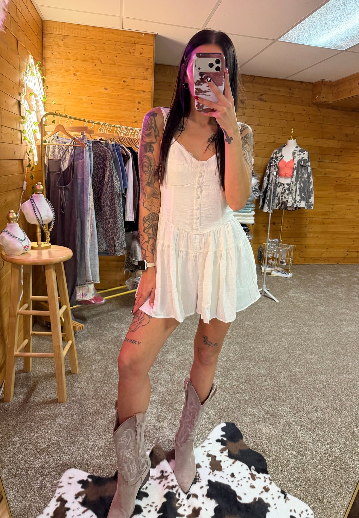 Sweetheart Button Down Romper