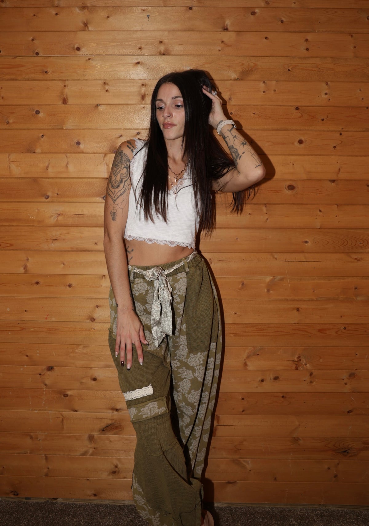 Printed French Terry Jogger