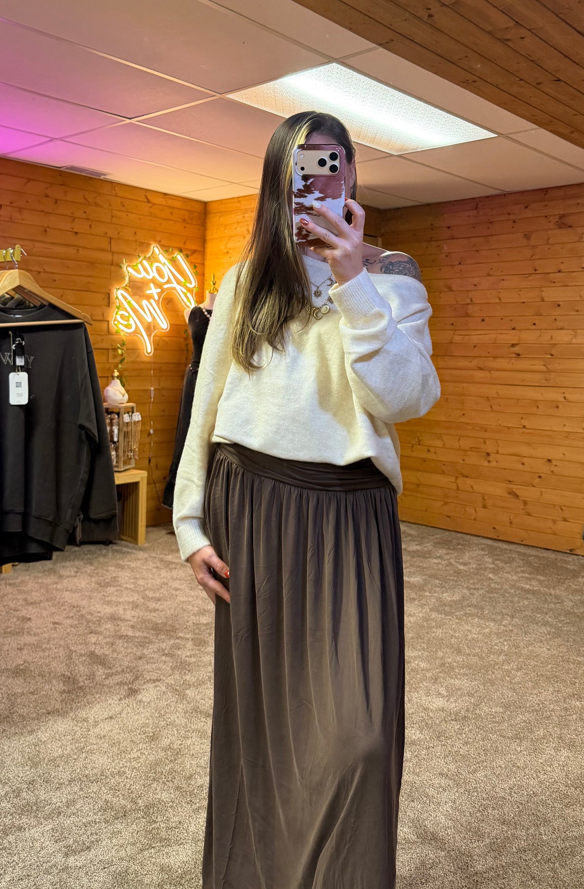 Boat Neck Oversized Sweater