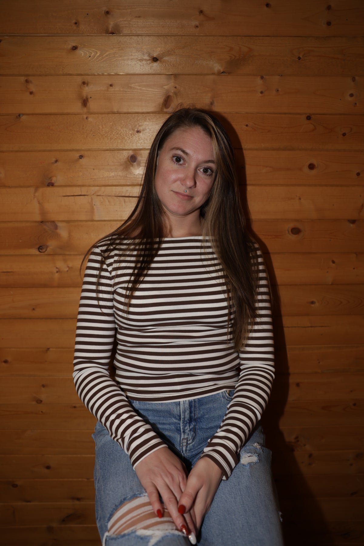 Stripe Knit Top