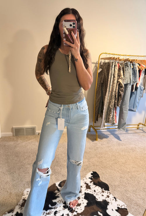 90's Vintage Revival Super High Rise Flare Jeans