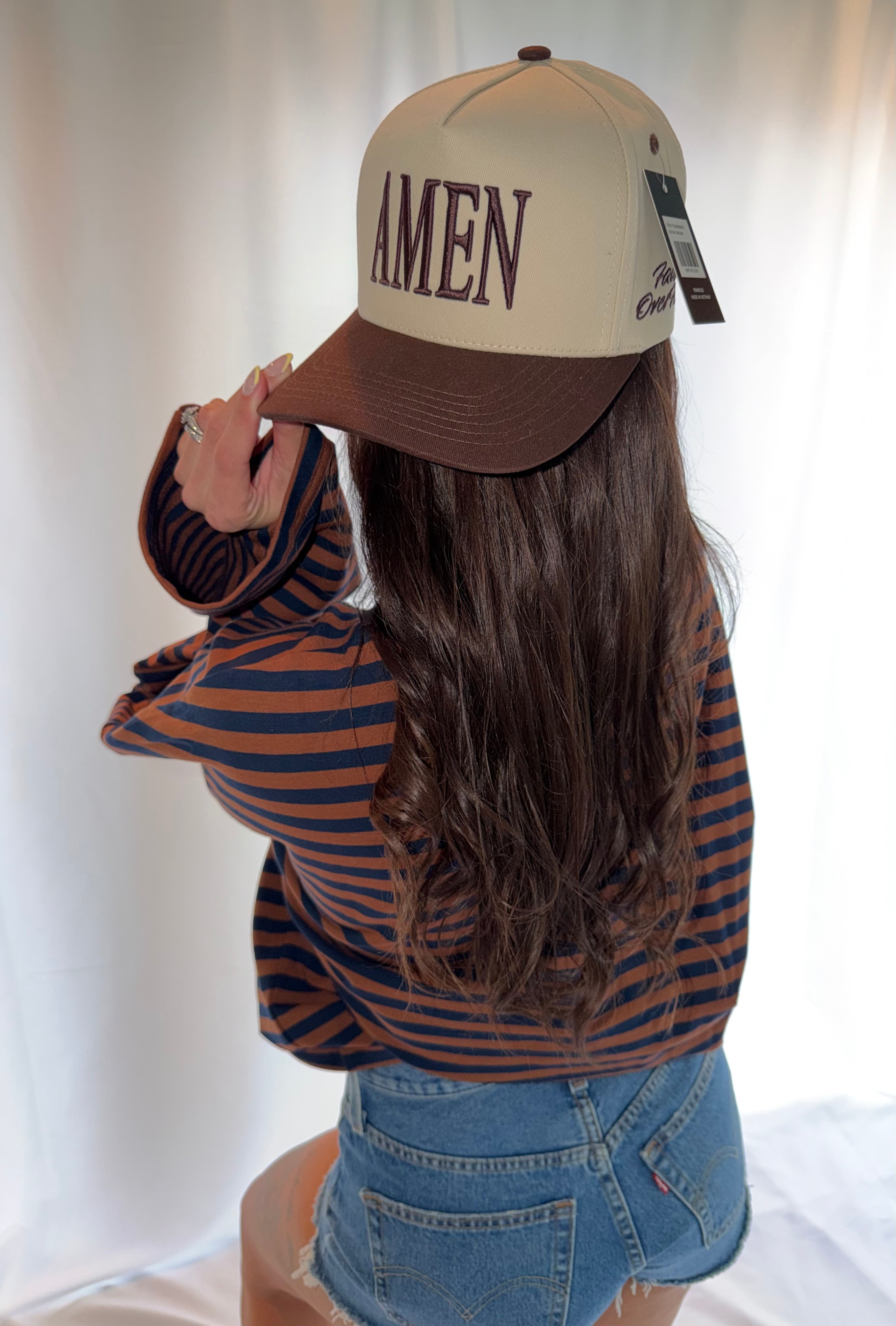 Retro Striped Terry Oversized Long Sleeve