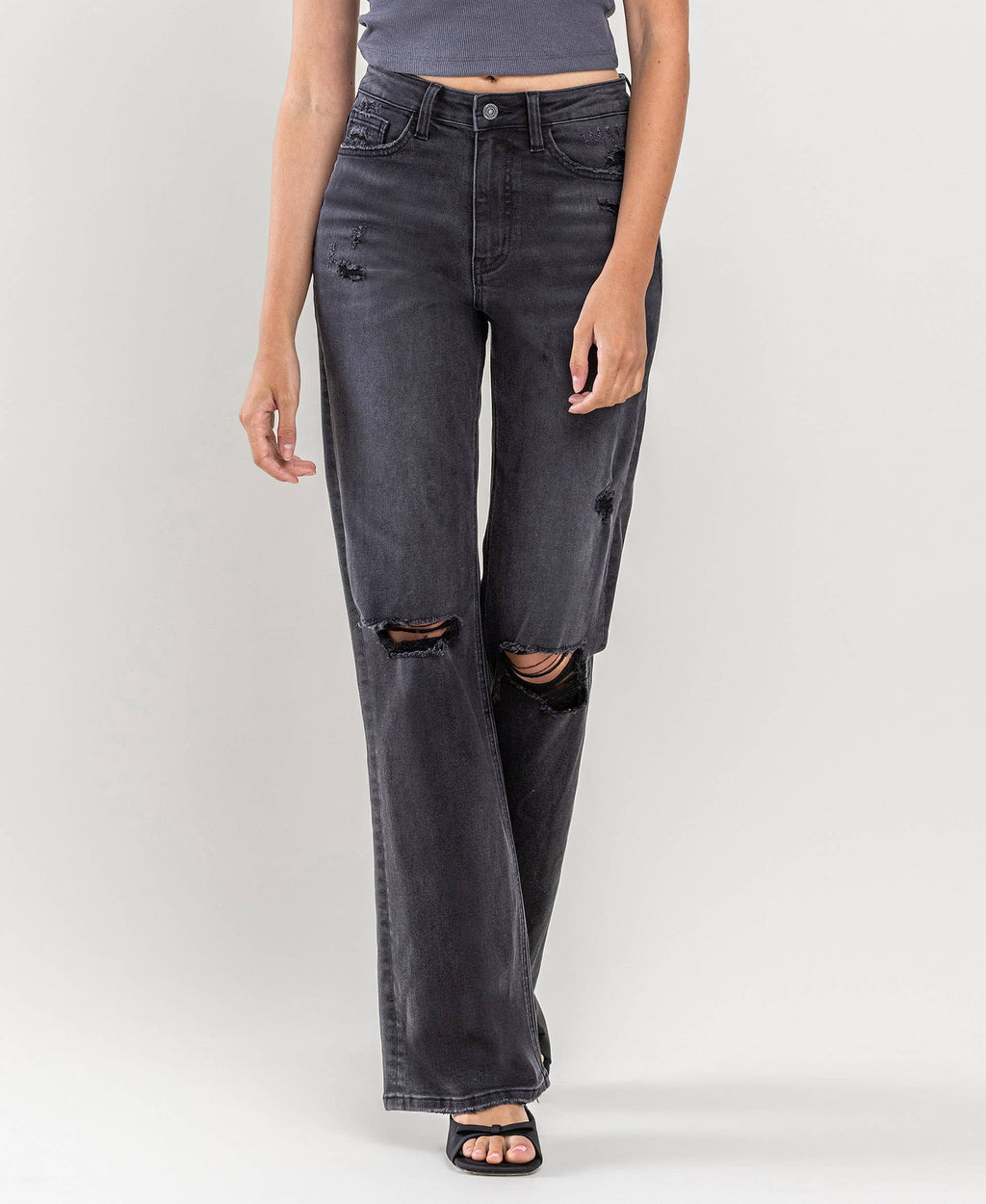 90's Vintage Super High Rise Flare Jeans